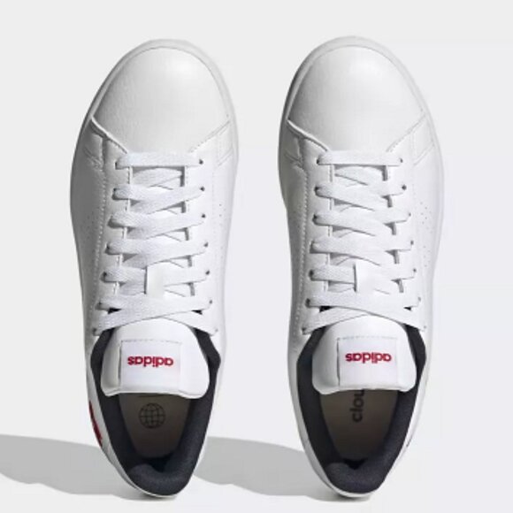 Adidas Women's White ADVANTAGE Flower print Fashion Sneakers Size 7 us HR0245 - Picture 3 of 4